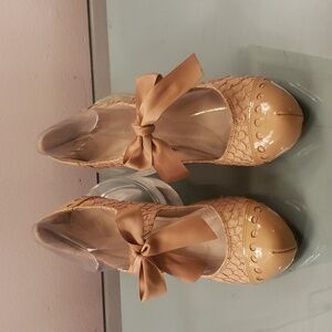 ALL BLACK, from Anthropology: Retro Mary Jane,  size 41, Pink EUC